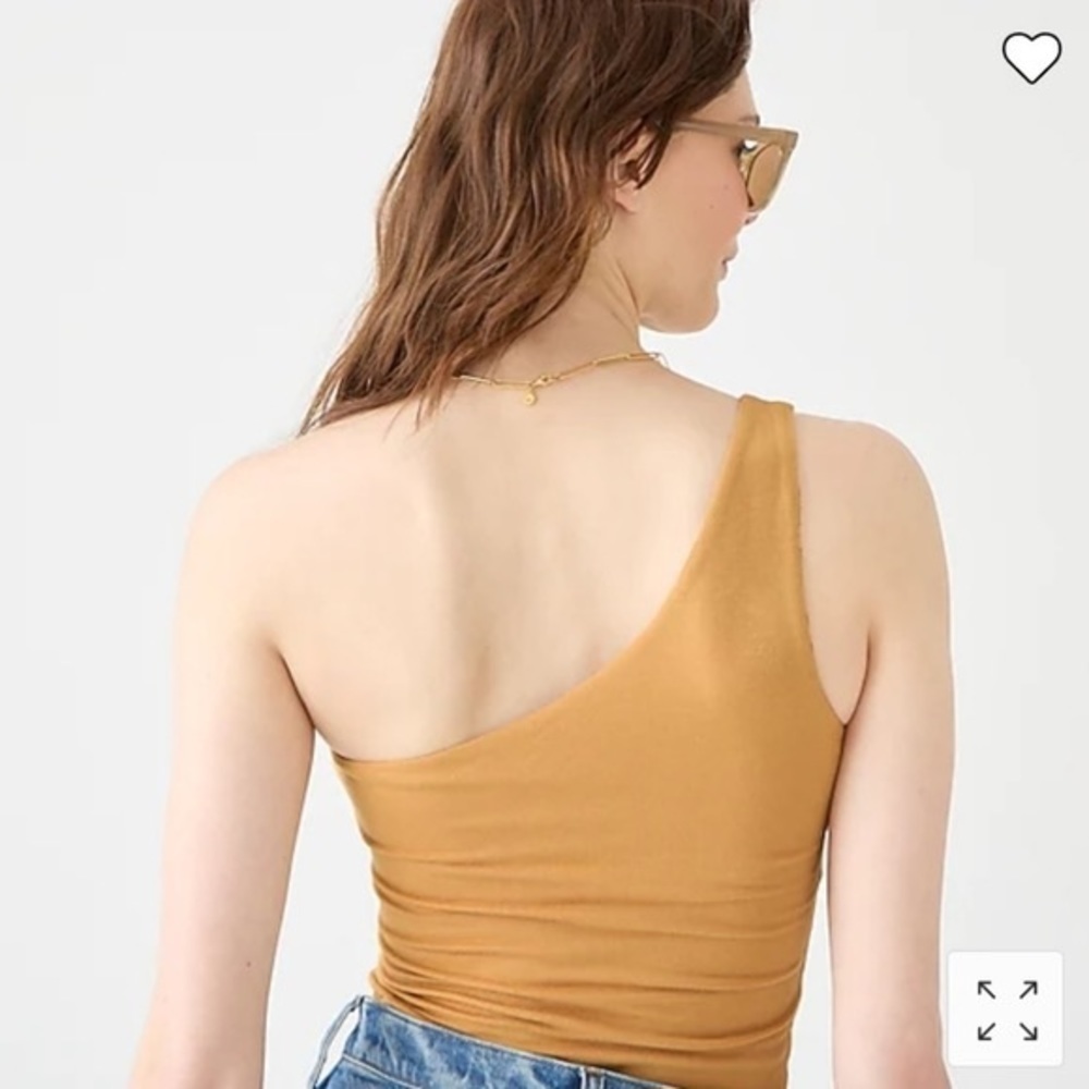 J. Crew FormKnit one-shoulder tank light camel - Picture 2 of 5